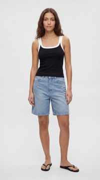Two Tone Ribbed Tank