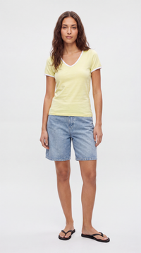 Two Tone V-Neck Tee