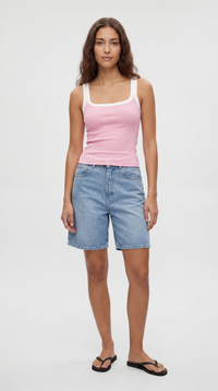Two Tone Ribbed Tank