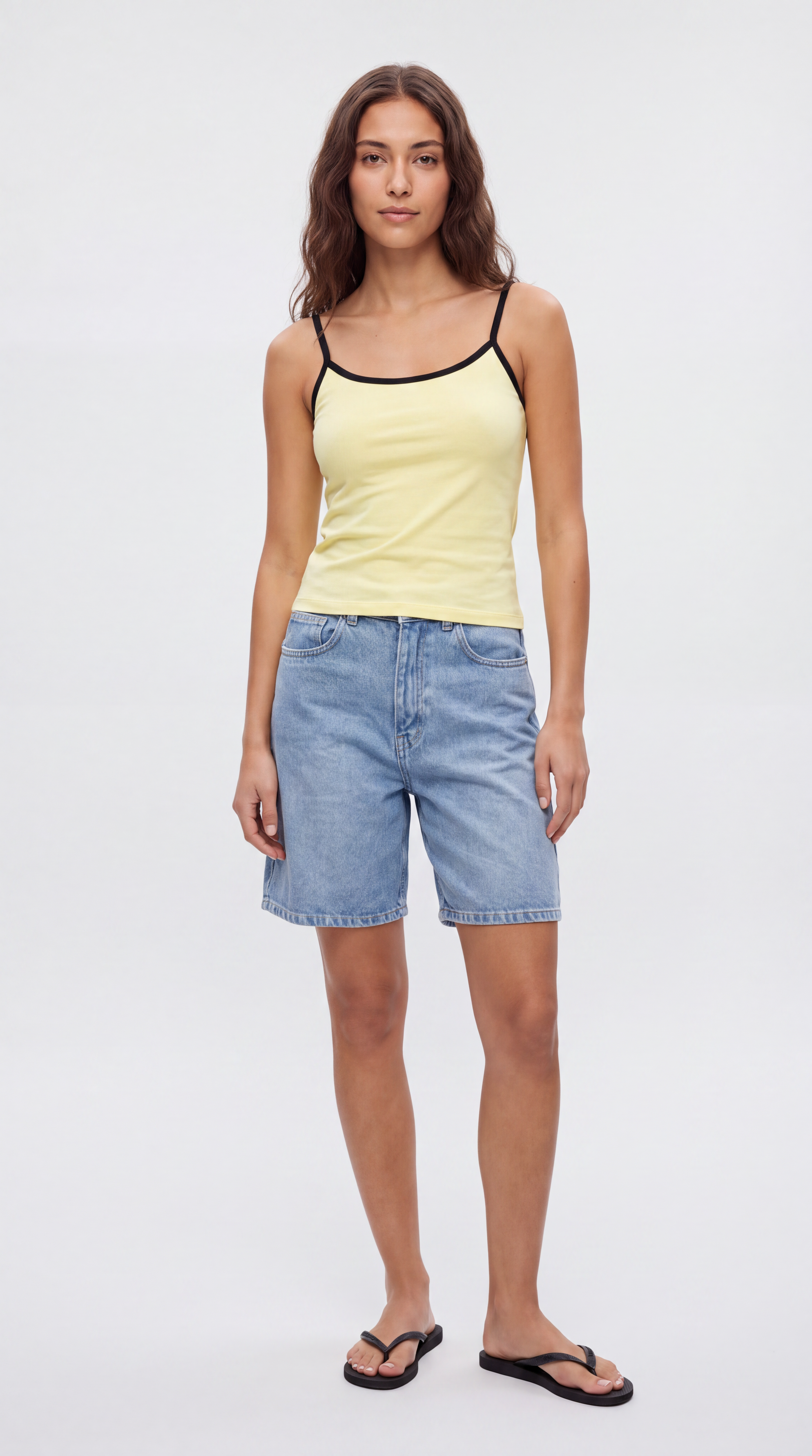 Two Tone Spaghetti Tank
