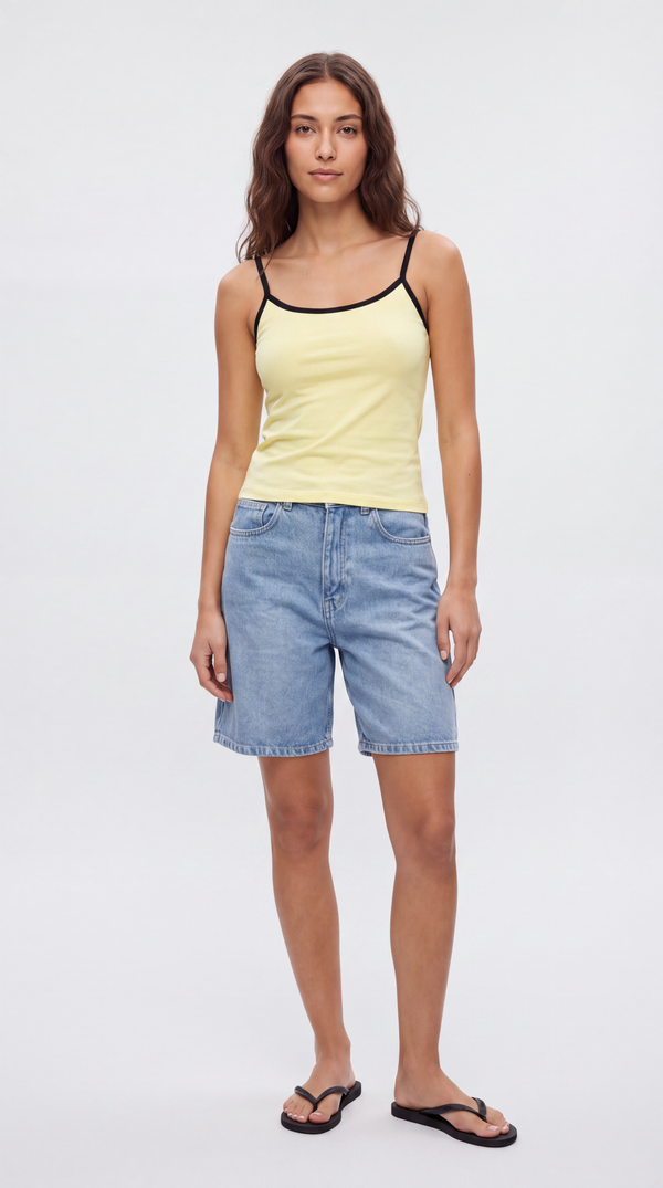 Two Tone Spaghetti Tank