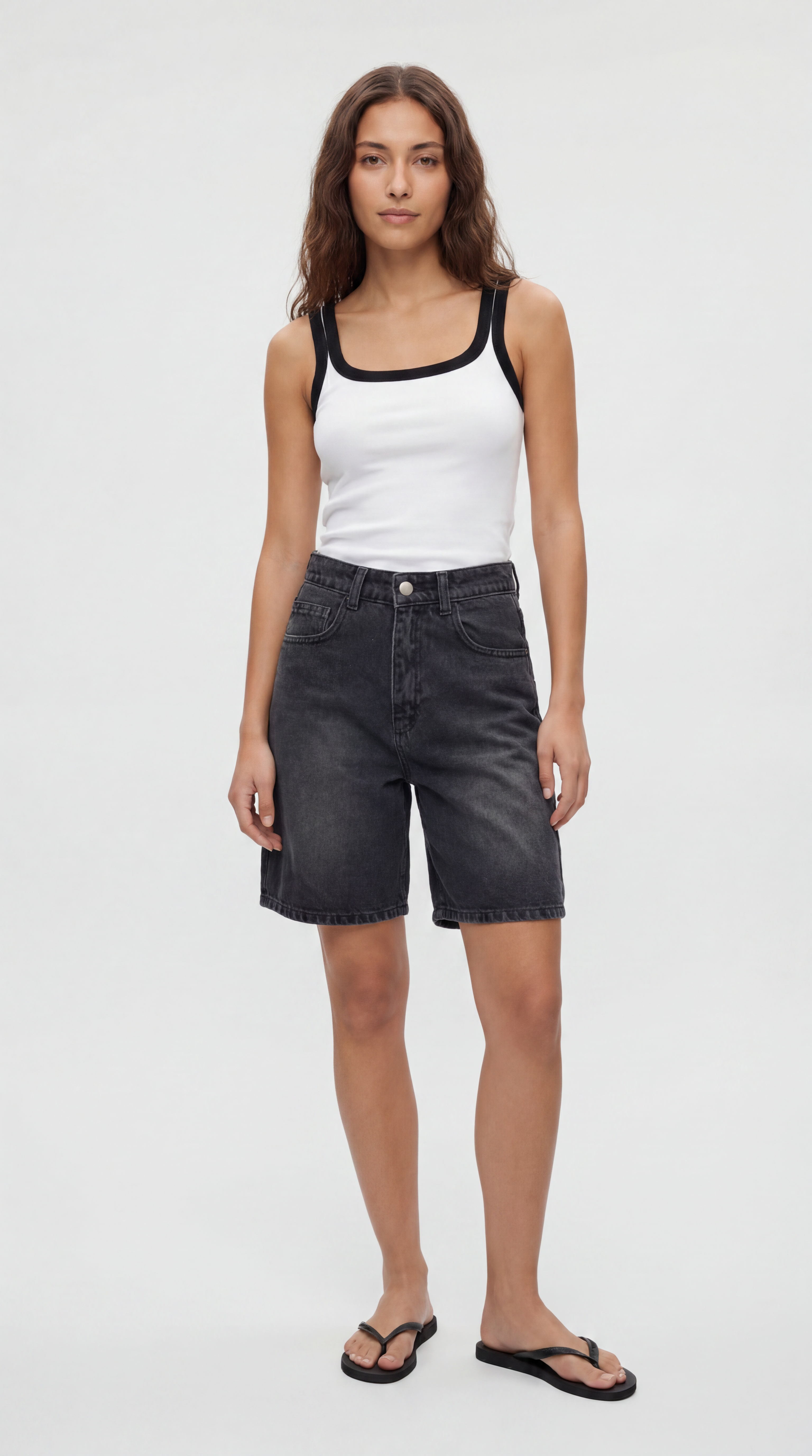 Two Tone Ribbed Tank