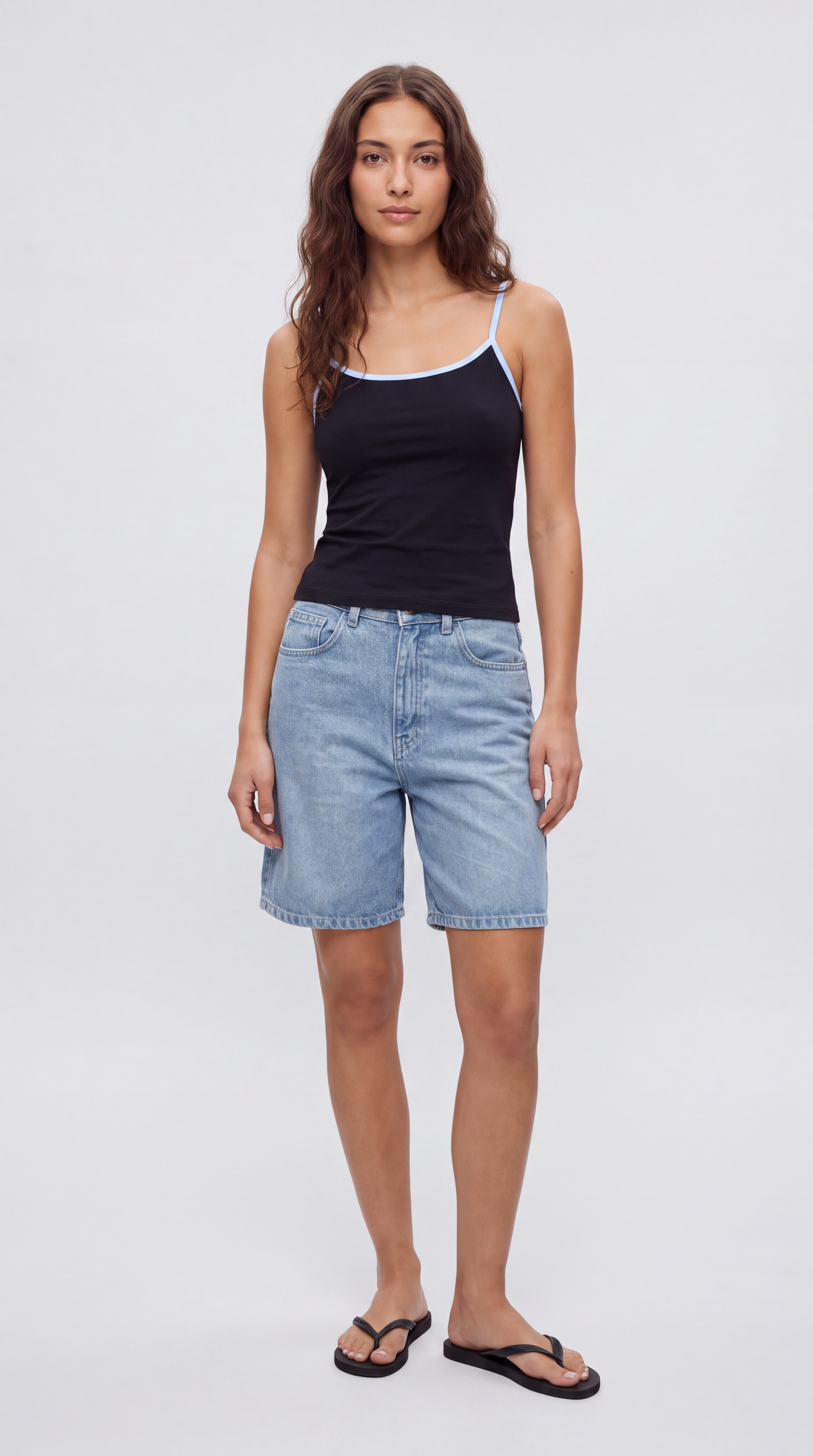 Two Tone Spaghetti Tank