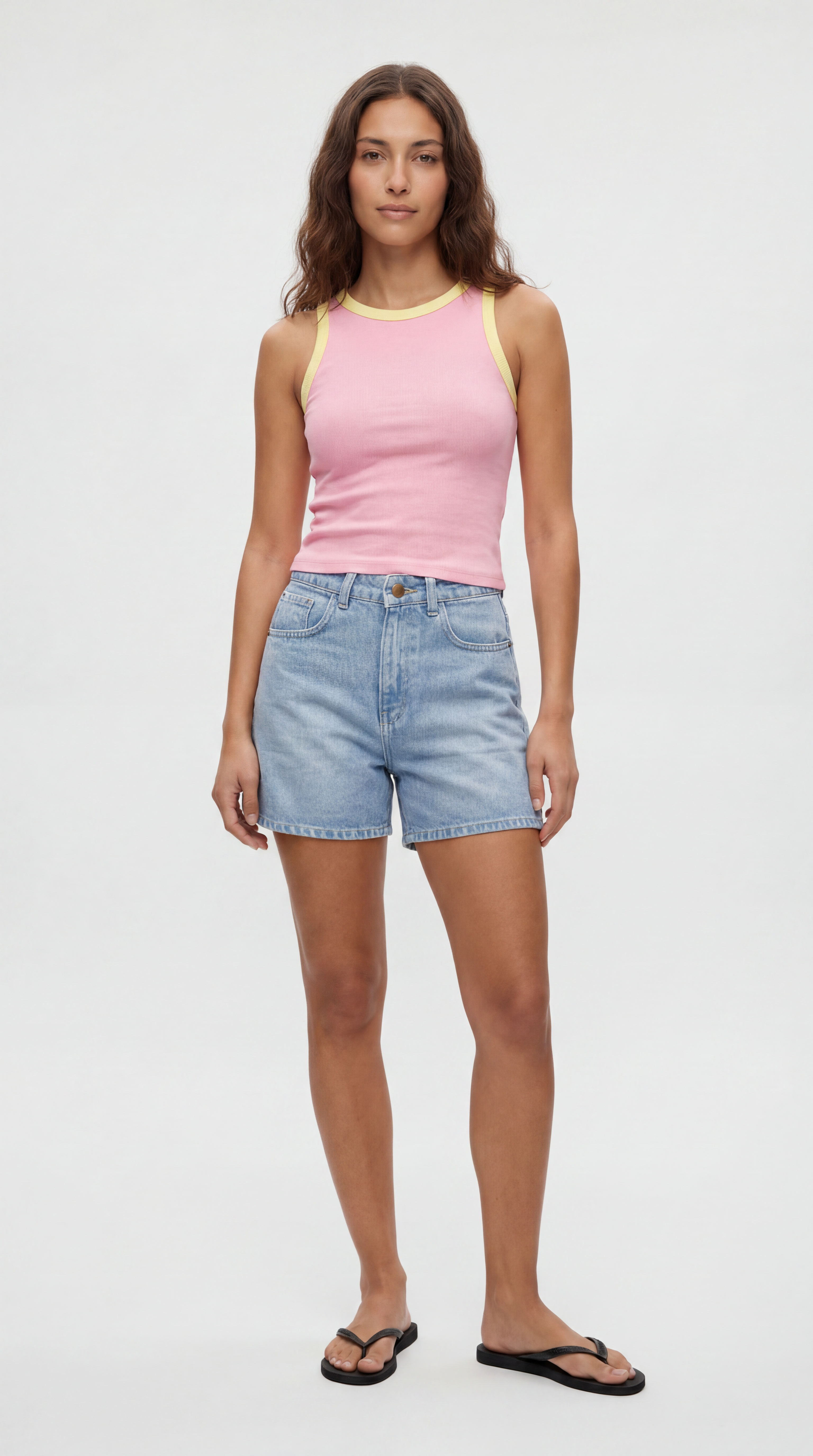 Two Tone Halter Tank