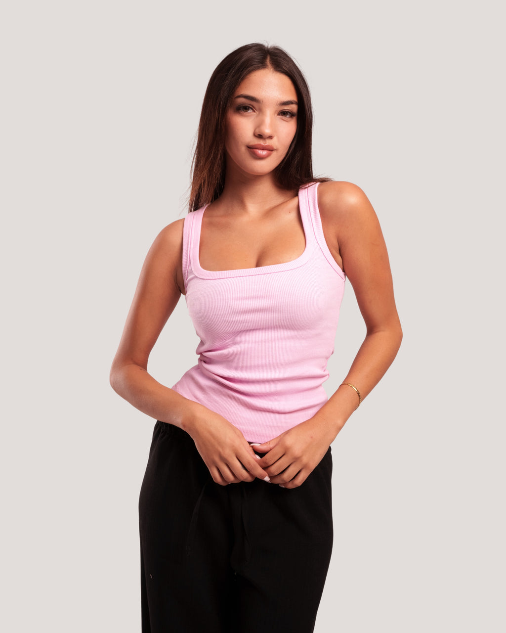 RIBBED TANK-TOP