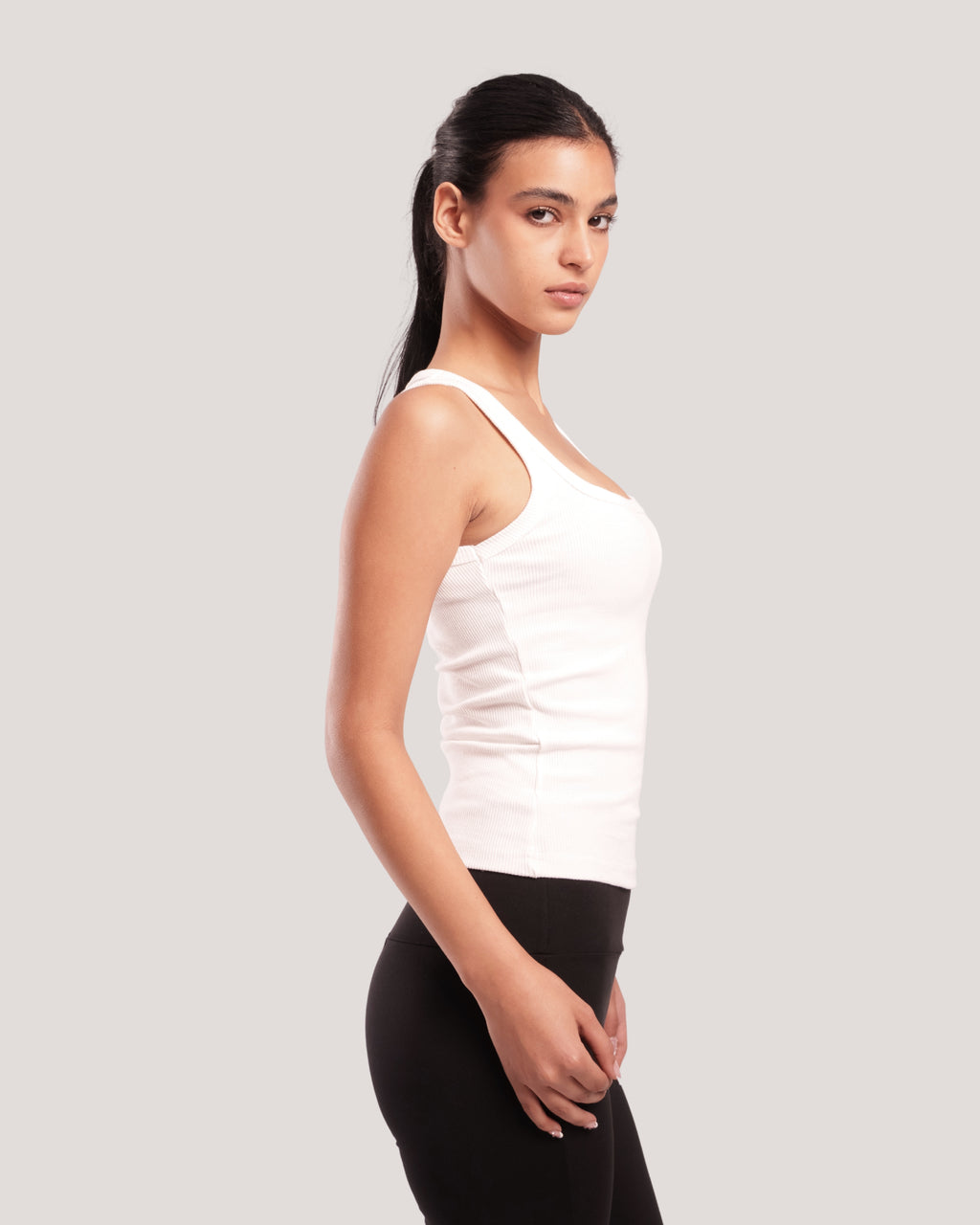 RIBBED TANK-TOP