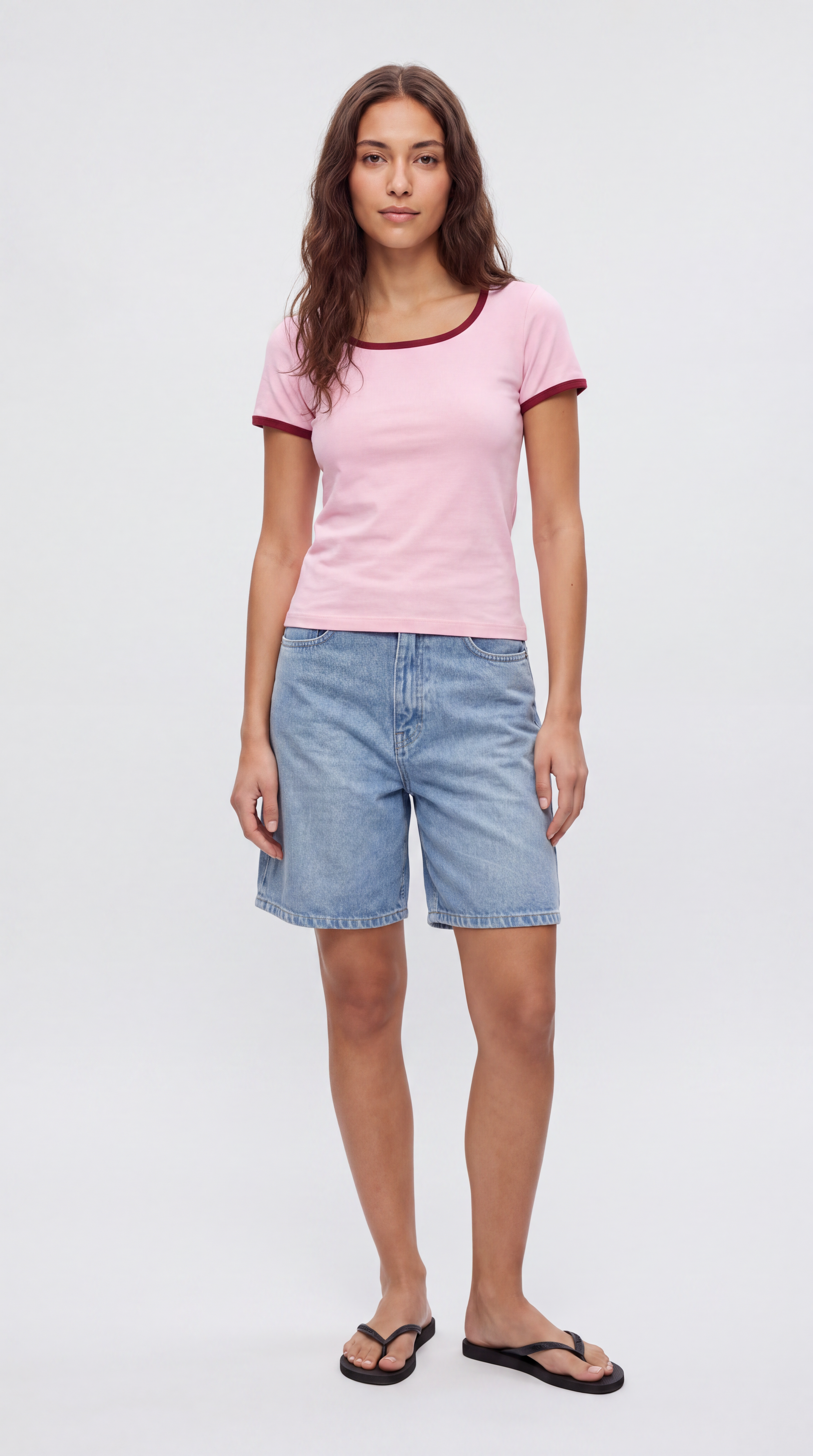 Two Tone Crew Neck Tee