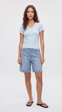 Two Tone V-Neck Tee