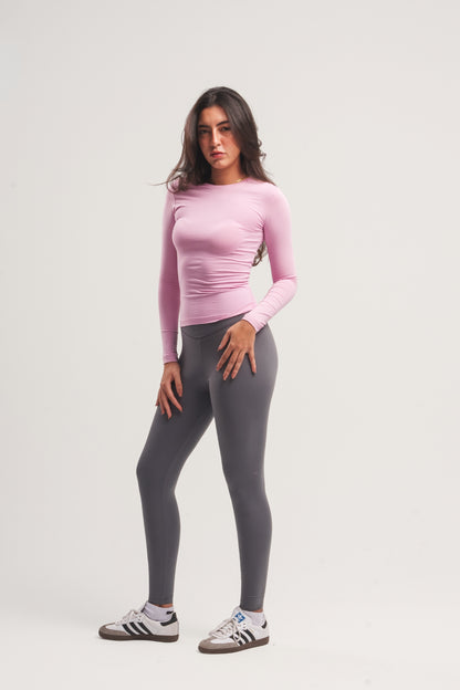 PINK CREW NECK LONG SLEEVE