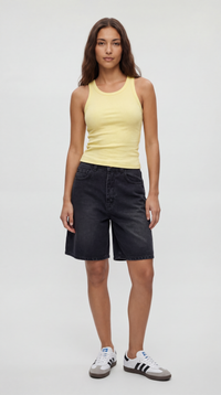 Halter Neck Ribbed Tank Top