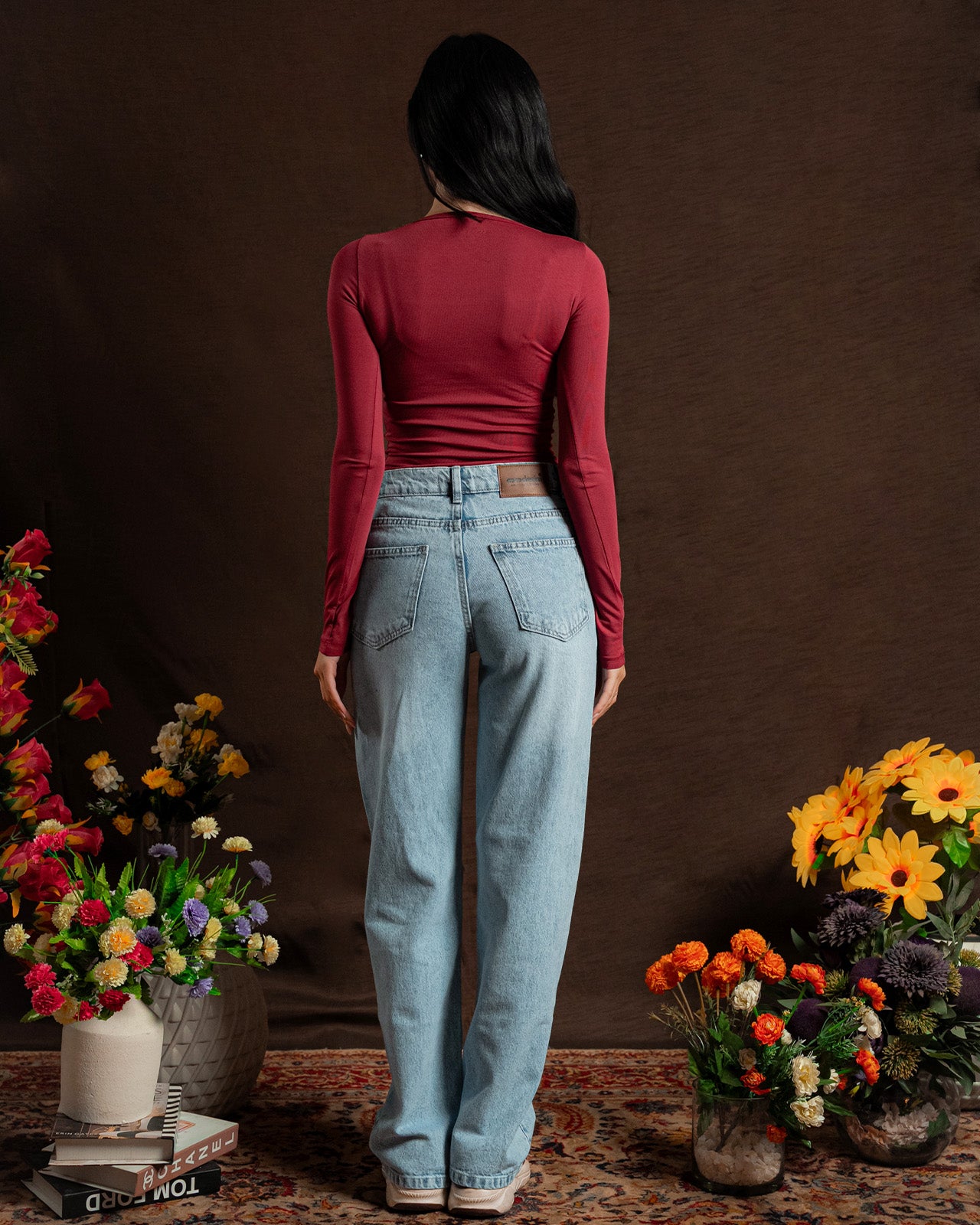 Square-Neck Long Sleeve